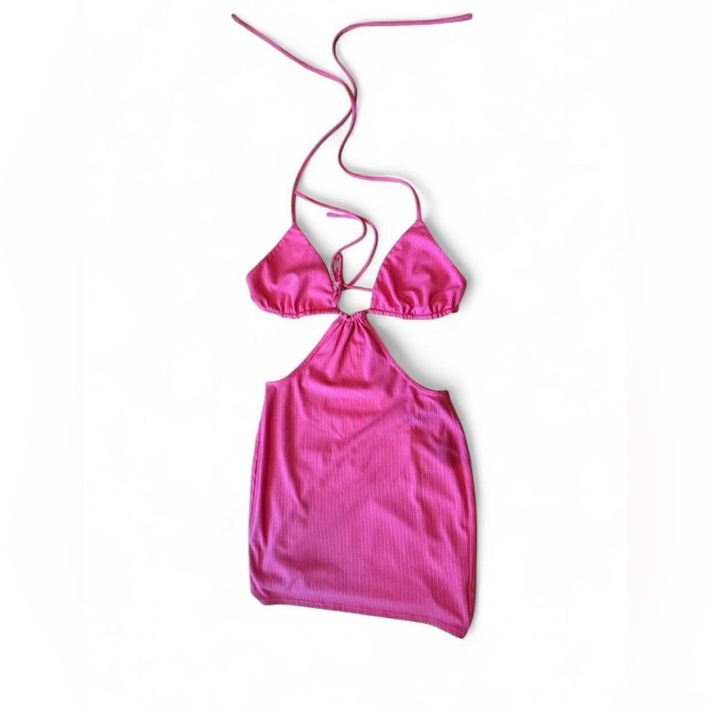 Camila Coelho Shayley Mini Dress in Hot Pink XS